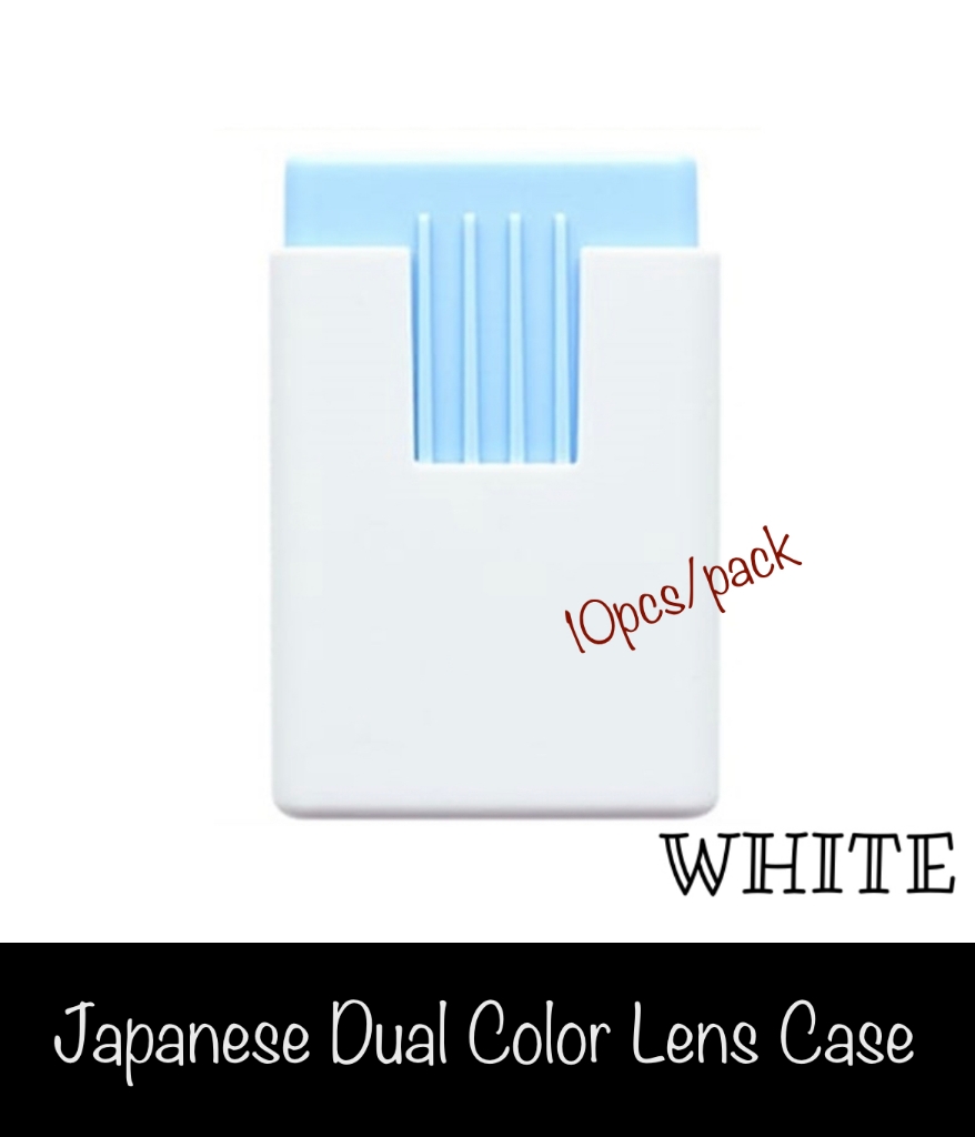 Picture of Japanese Dual Color Lens Case – WHITE. (10pcs / pack)