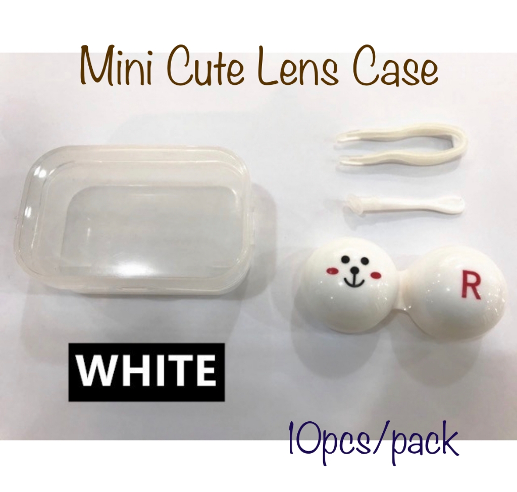Picture of Mini Cute Lens Case – WHITE. (10pcs / pack)