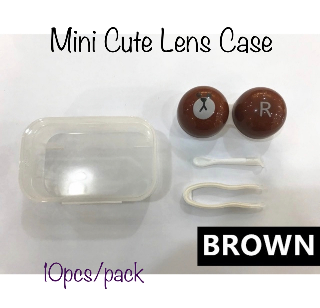 Picture of Mini Cute Lens Case – BROWN. (10pcs / pack)