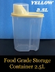 Picture of Food Grade Storage Container – YELLOW 2.5L 