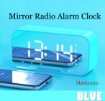 Picture of Mirror Radio Alarm Clock – BLUE 