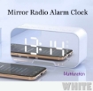 Picture of Mirror Radio Alarm Clock – WHITE 