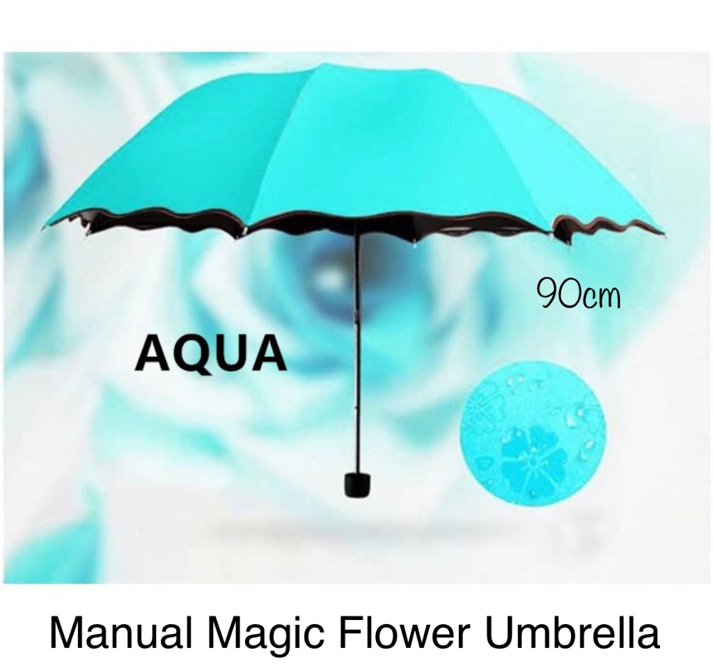 Picture of Manual Magic Flower Umbrella 90cm – AQUA 