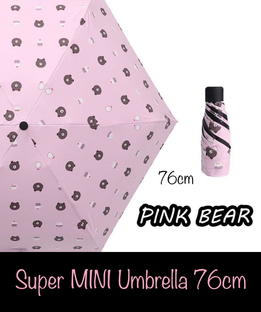 Picture of Super Mini Umbrella 76cm – PINK BEAR 