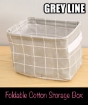 Picture of Foldable Cotton Storage Box – GREY LINE 