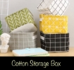 Picture of Foldable Cotton Storage Box – GREY LINE 